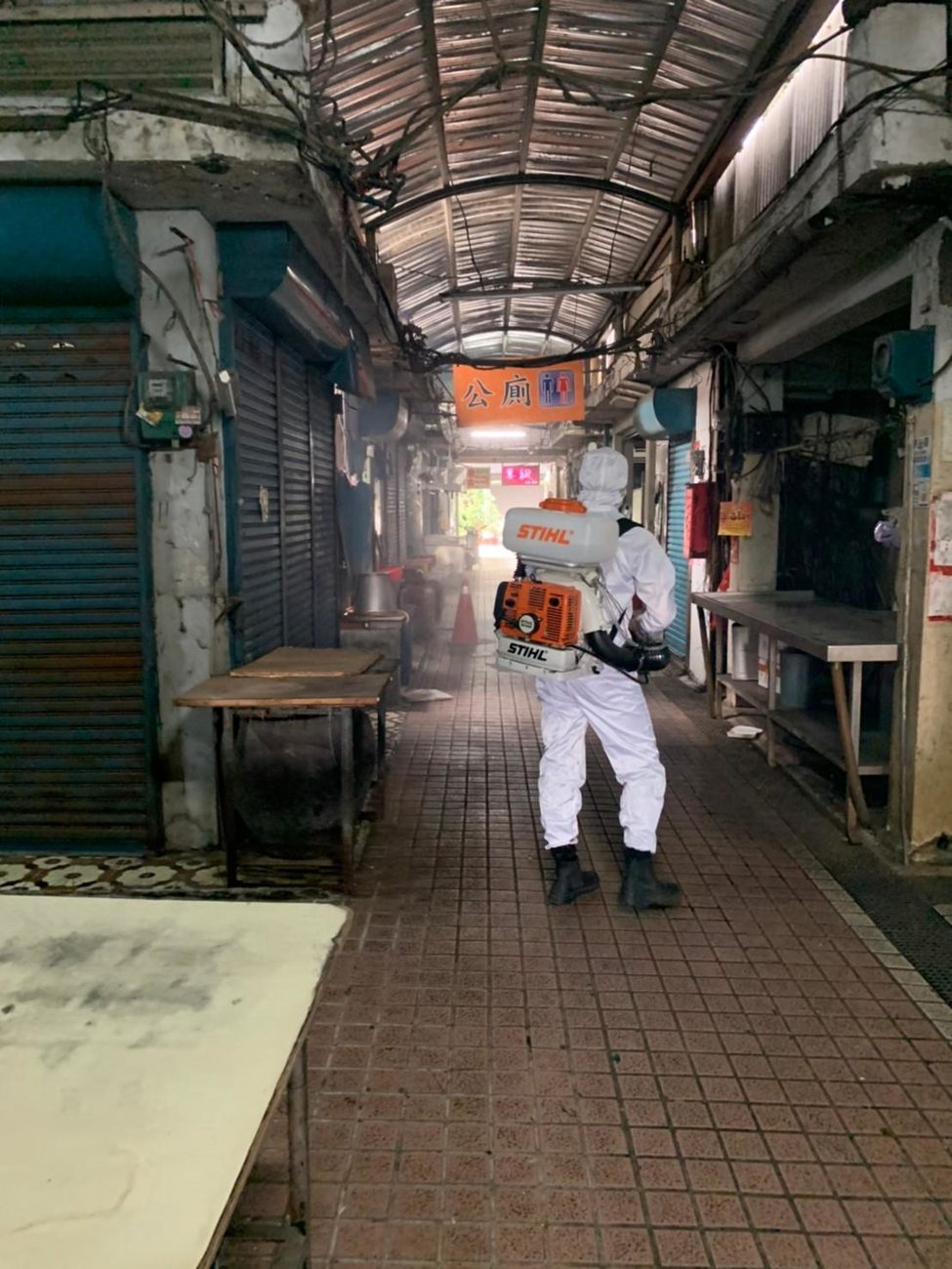 傳統市場消毒:處理市場通道